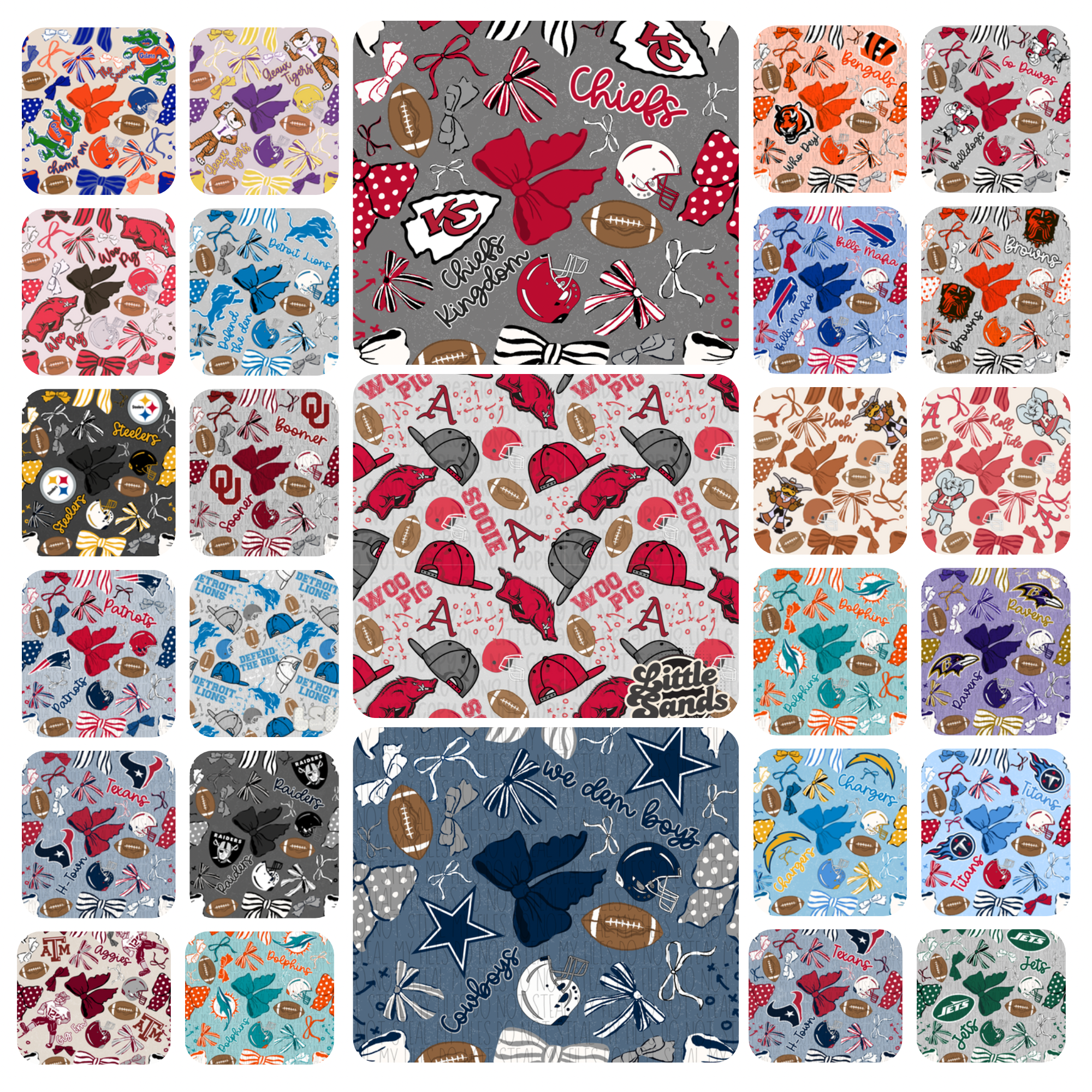 Football bow & hat bundle - Payhip