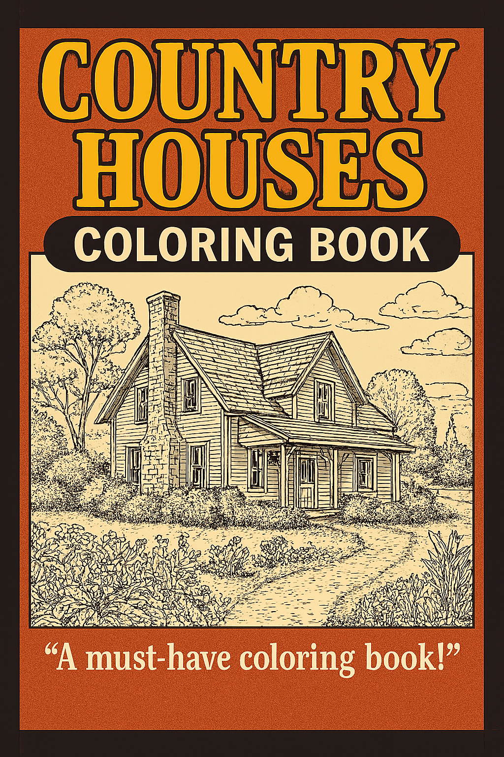 Escape to the Countryside: A Country Houses Coloring Book for Relaxation & Joy