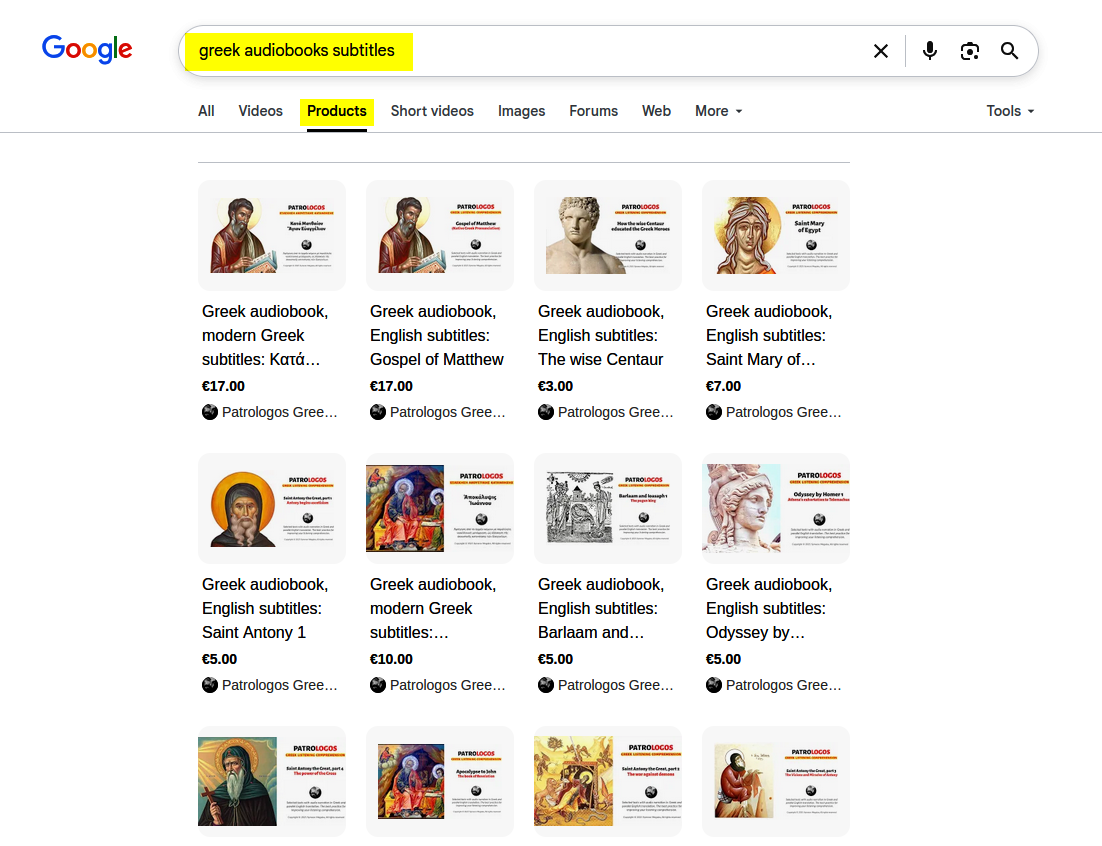 Comprehensible Greek Audiobooks for Greek Language Learning