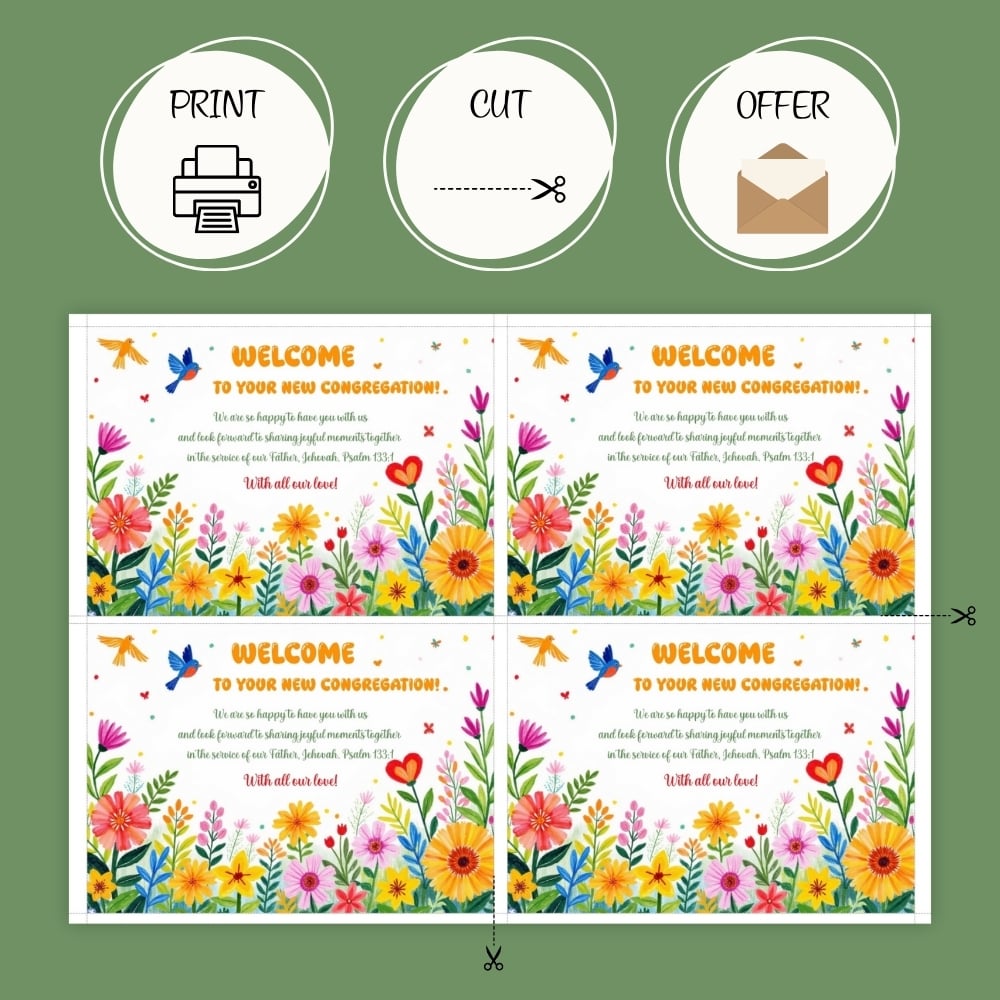 JW Card “Welcome to your new congregation!” – JPG and PDF format