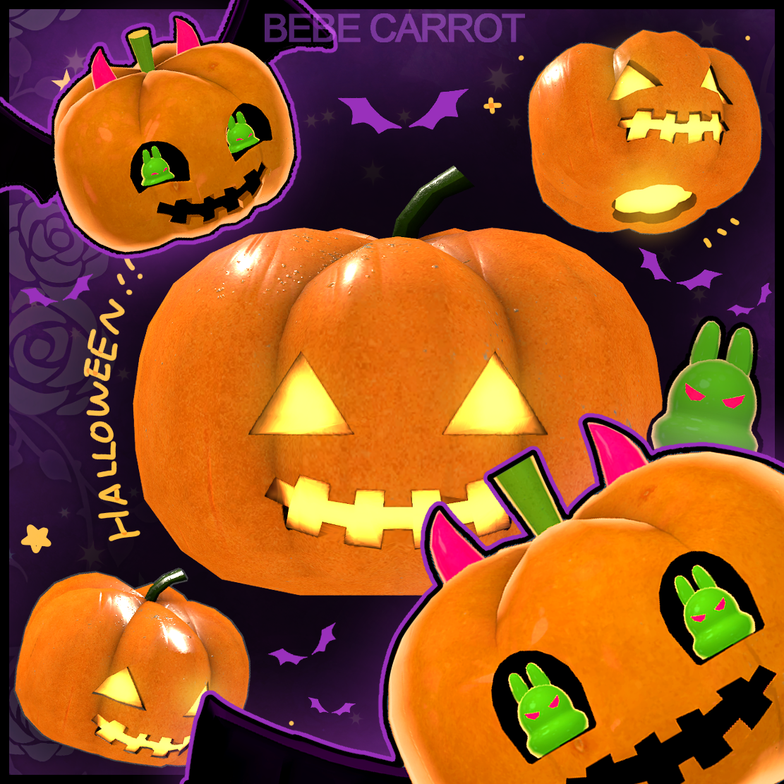 Pumpkin Bunnies for Halloween