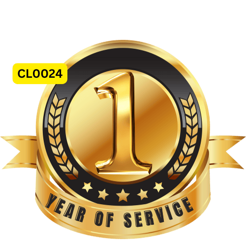 01 year of service emblem to elevate award Certificate template ...
