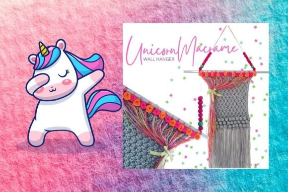 Unicorn Nursery Wall Hanging Macrame PDF