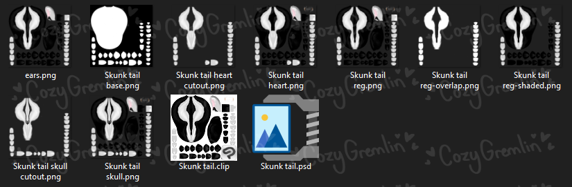 SKunk texture file previews
