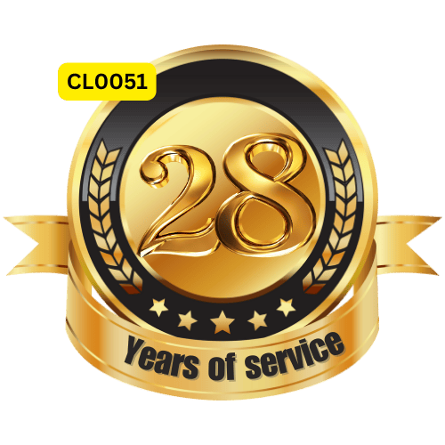28 year of service emblem to elevate award Certificate template ...