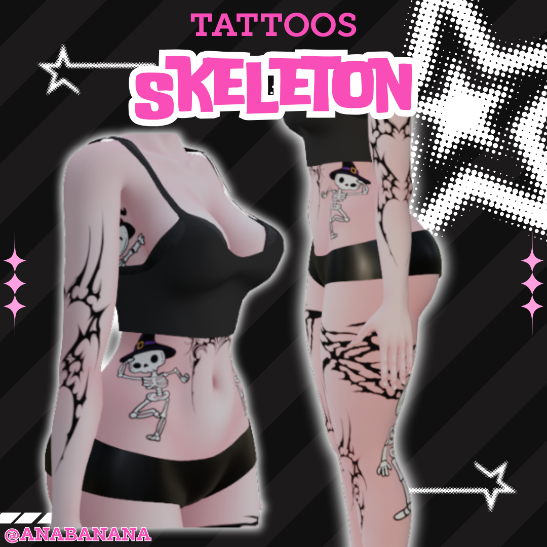 💀 Skeleton Tatts | Vrbase Egirl