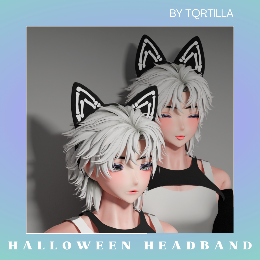 𝜗𝜚⋆₊˚ Halloween Headband, Skeleton Kitty/Puppy Ears