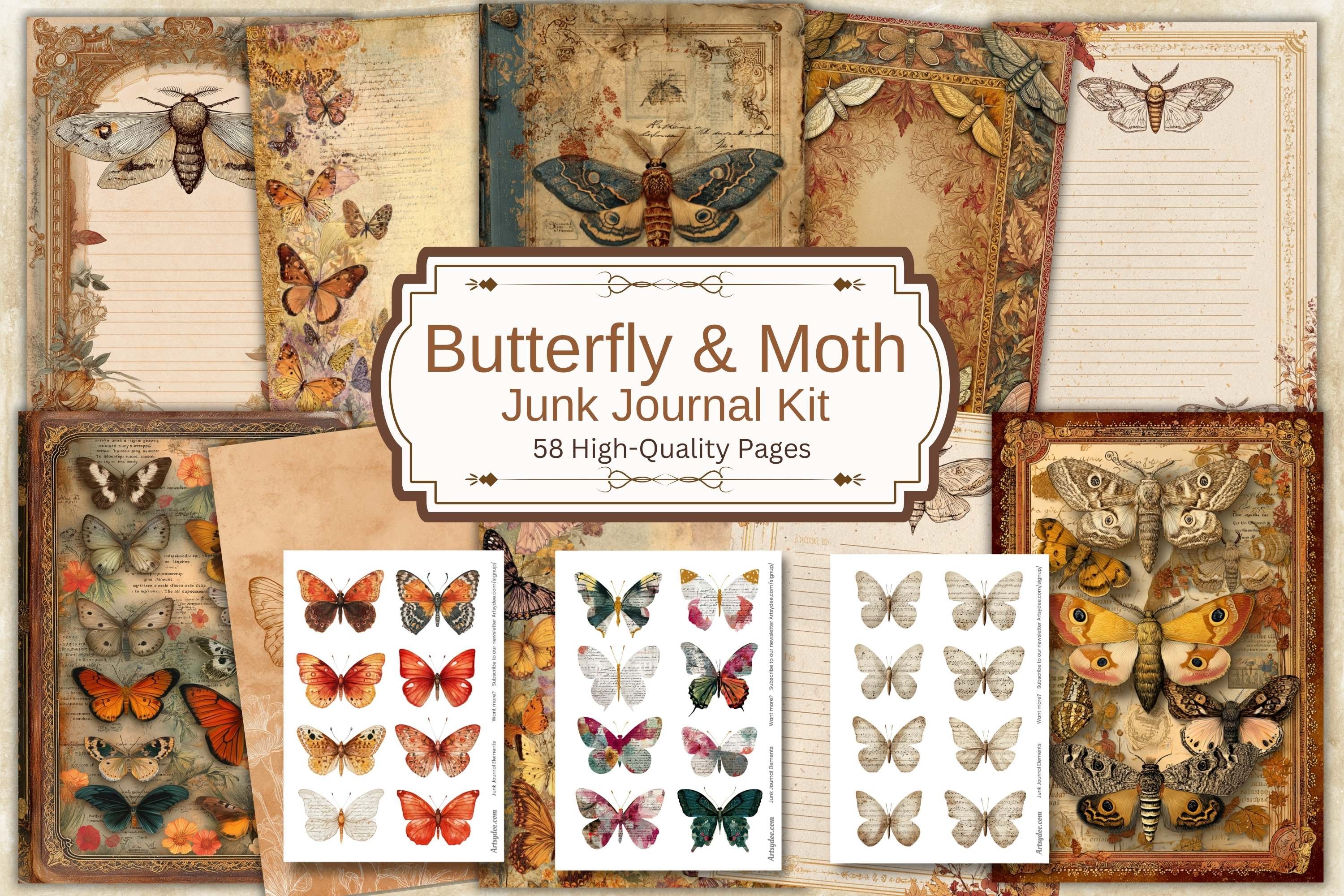 Butterfly & Moth Junk Journal Kit