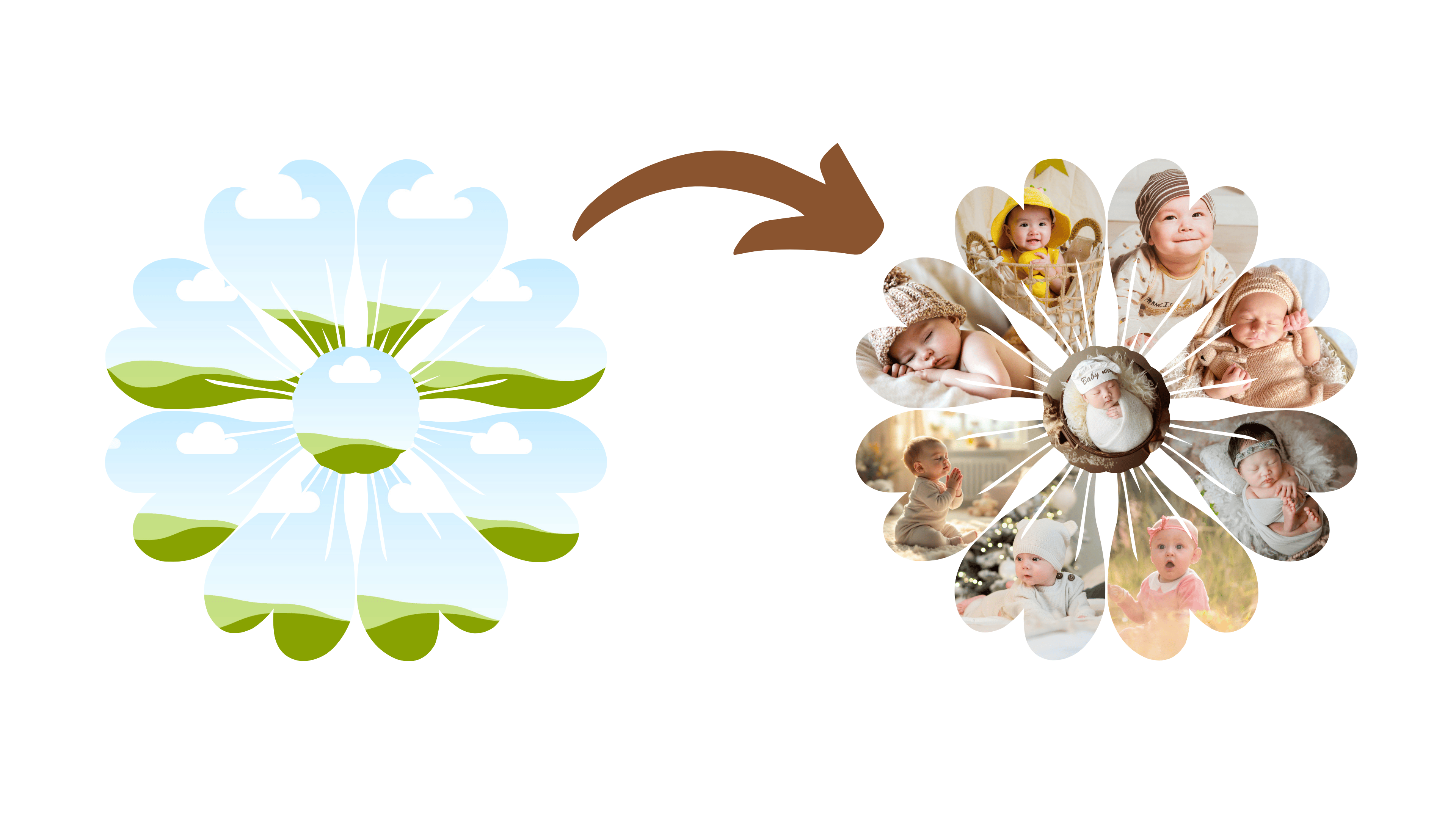 Tutorial How To Make Flower Frames Step By Step, Free 1 Flower Editable ...