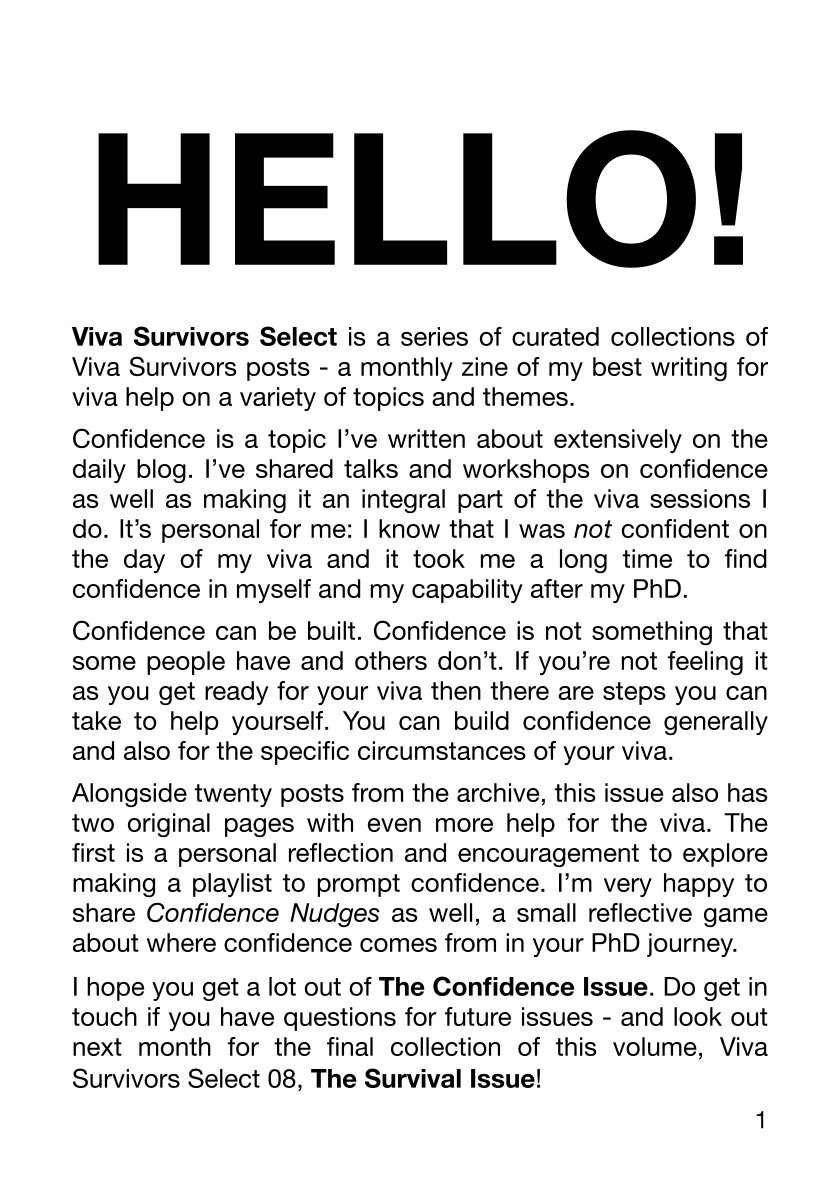 Page 1 of the issue, titled HELLO! and giving an overview of the issue