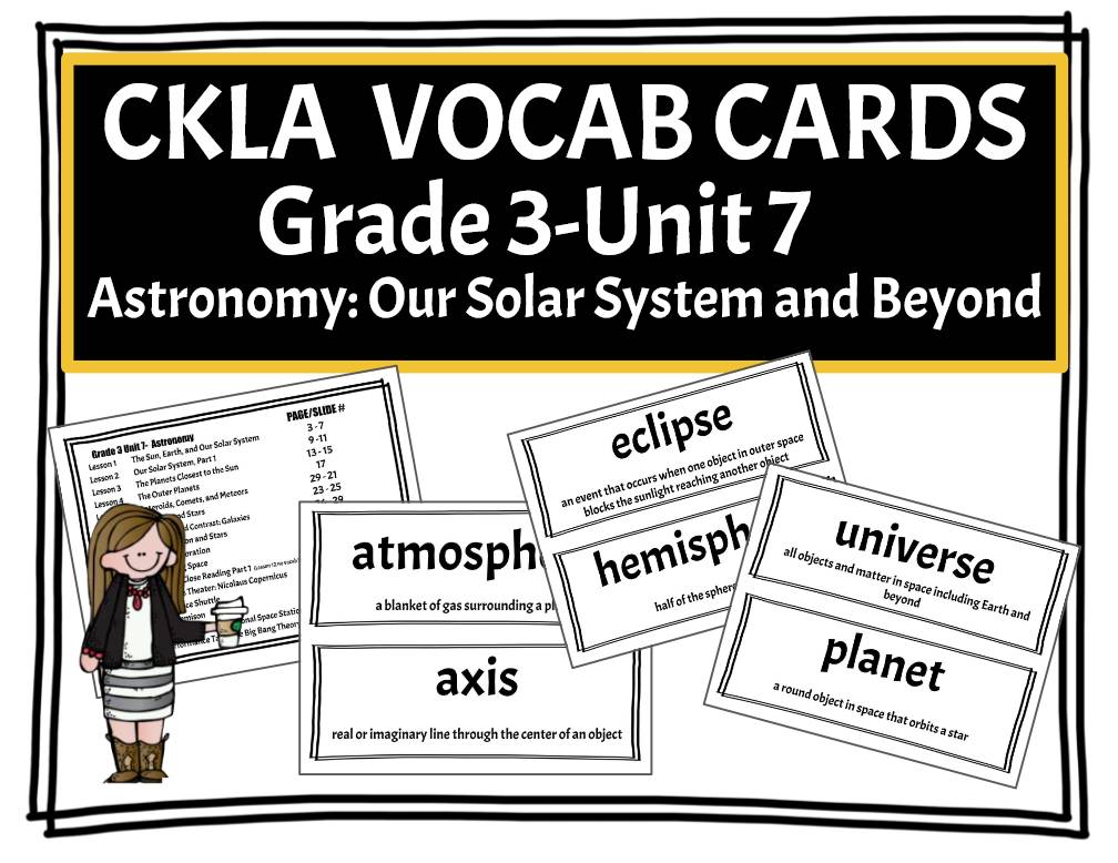 CKLA Grade 3 Unit 7 - Vocabulary - Astronomy