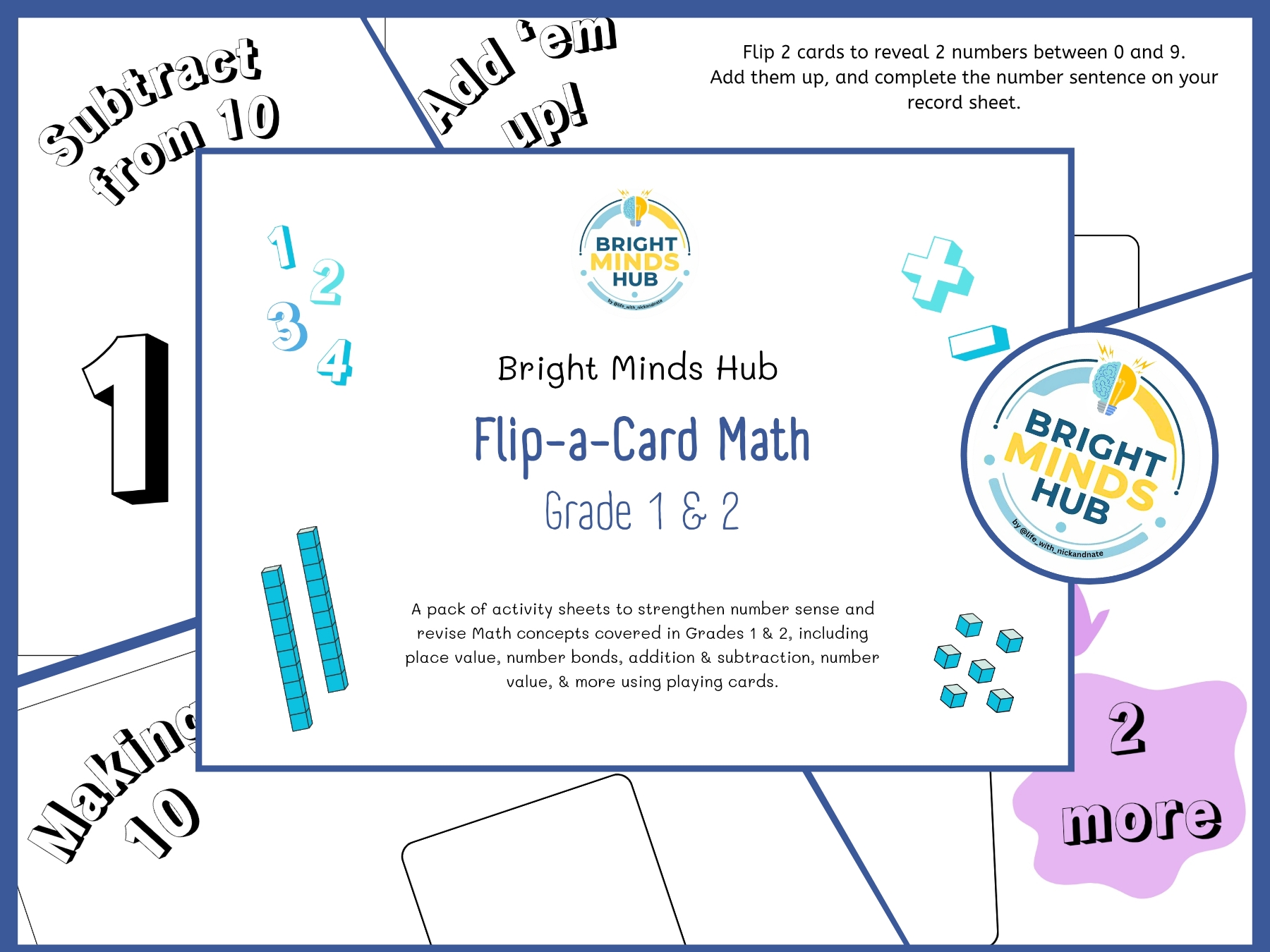 Flip Card Math Flip-a-Card Math : Grade 1 & 2 - Payhip
