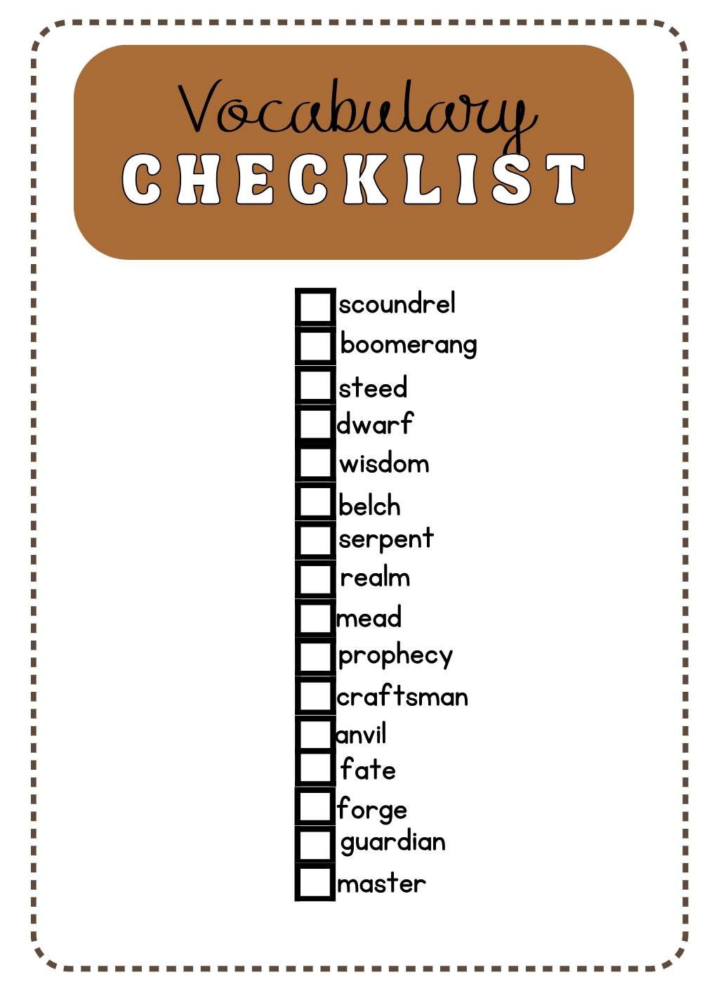 CKLA Grade 3 Unit 6 Vocabulary BINGO Game | Tier 3 Domain Words