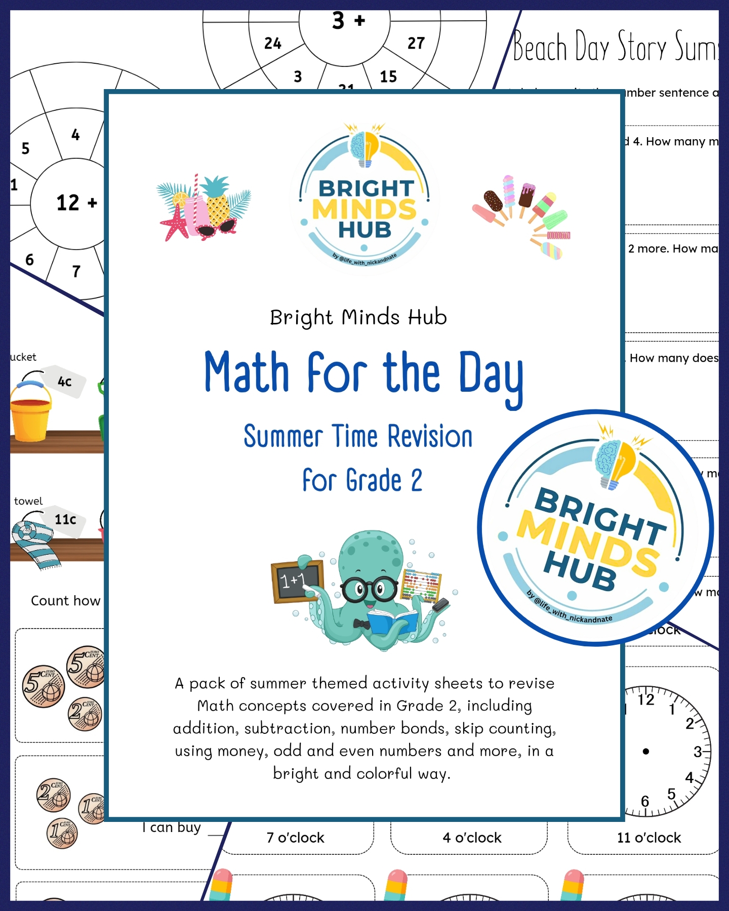 Left Math Math for the Day - 2nd Grade - Payhip