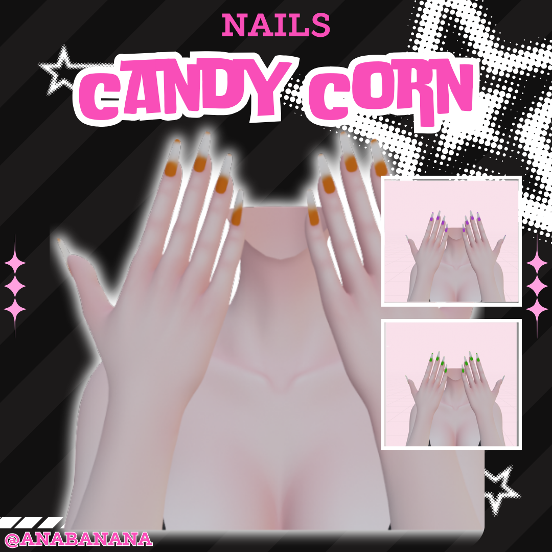 🎃 Candy Corn Nails| Vrbase Egirl FREE
