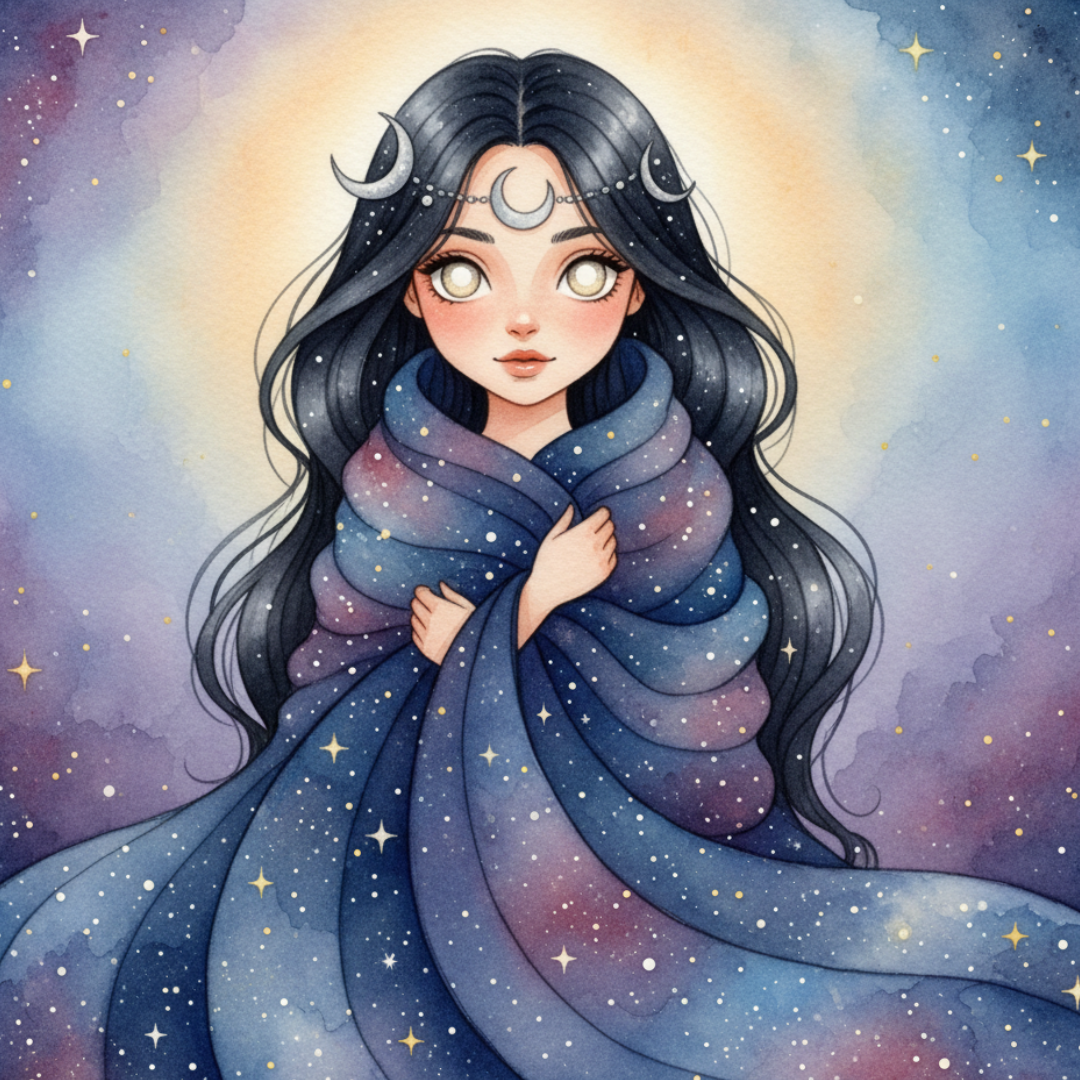 Nyx, Ancient Greek Goddess on the Night