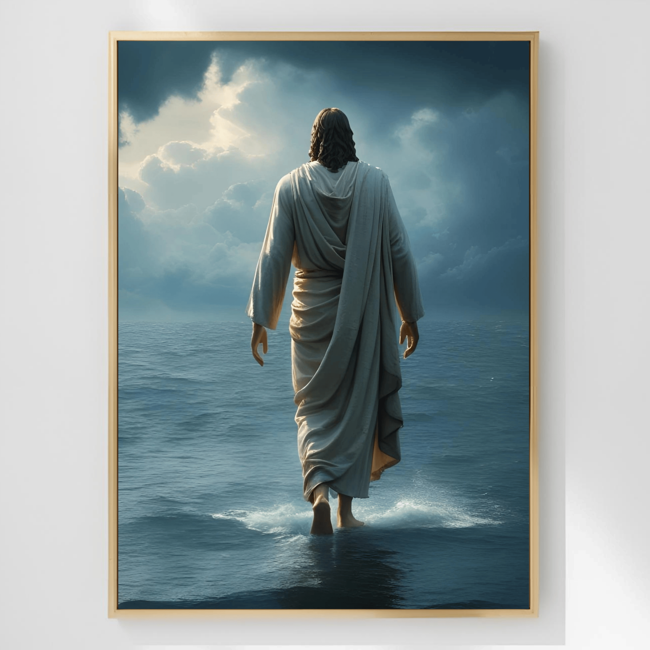 Jesus Christ Walking on Water Wall Art | BONUS: 2 FREE Bible Verse ...