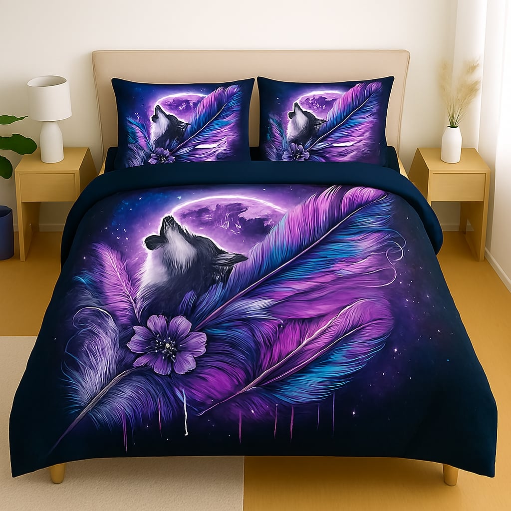 Nature-Inspired Bedding Prints — Cozy Meets Untamed Howl