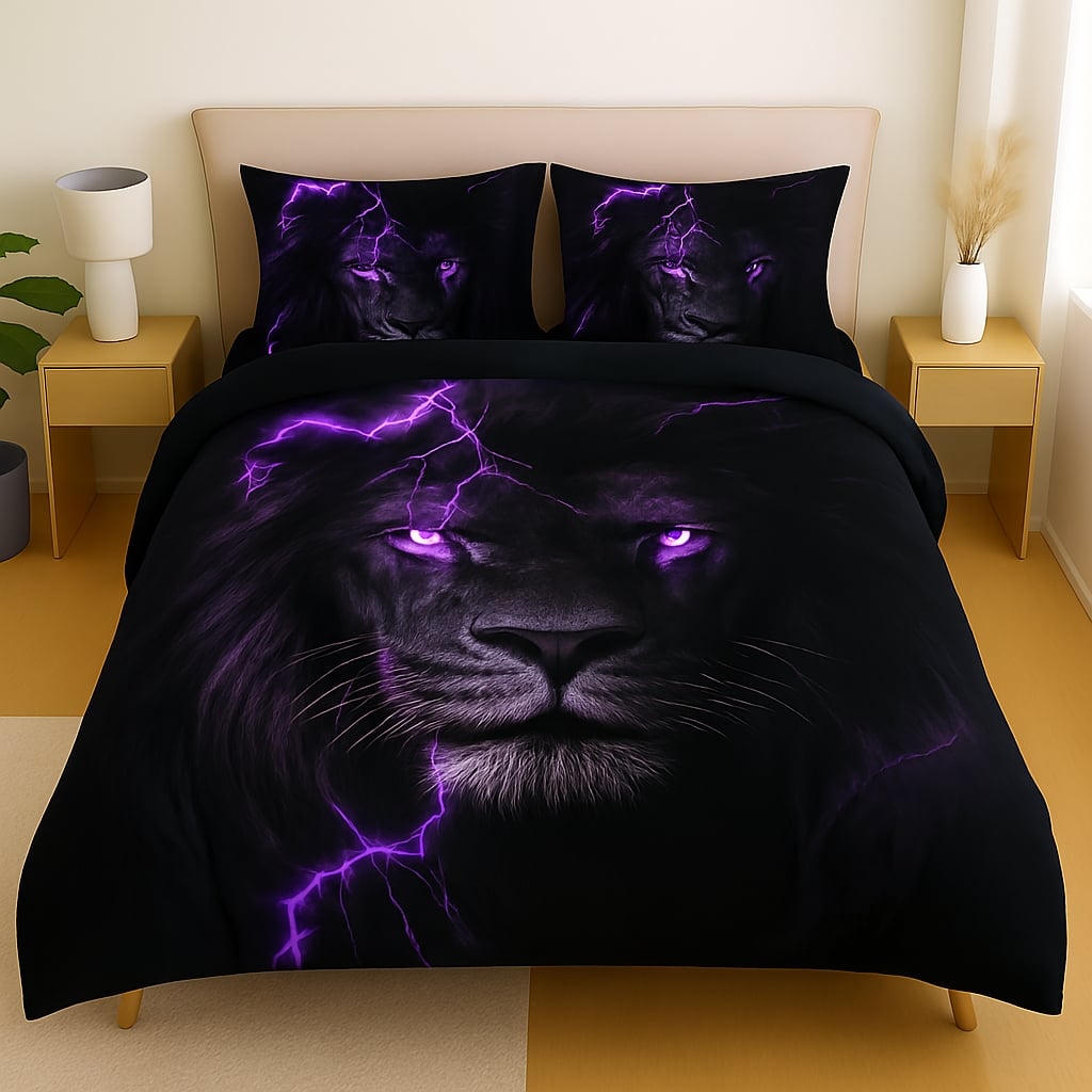 Nature-Inspired Bedding Prints — Cozy Meets Untamed Midnight