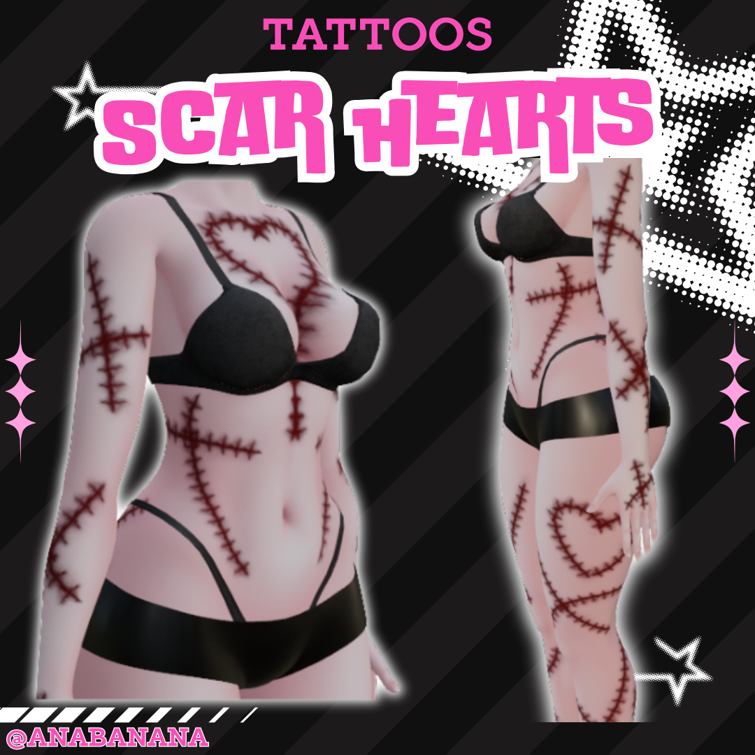 ❤️ Scar Hearts Tatts | Vrbase Egirl