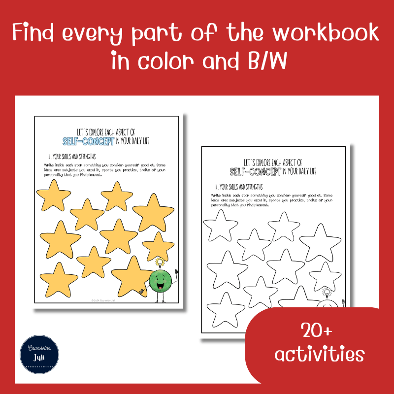 Workbook about Self esteem for teens - Payhip