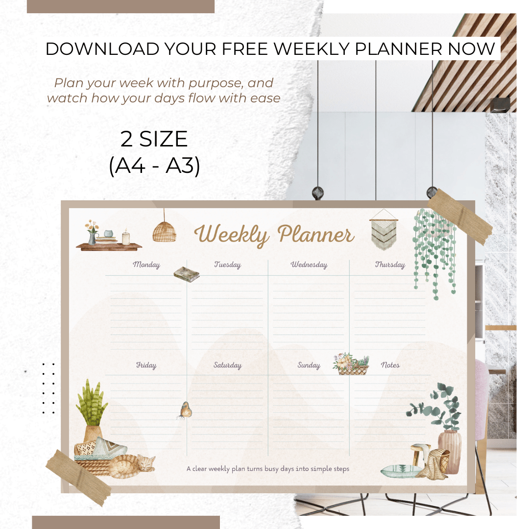 Free Weekly Planner | A4 & A3 Printable - Payhip