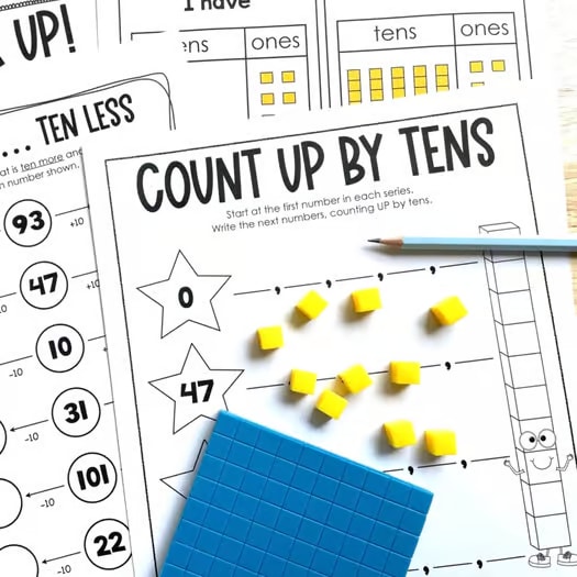 Place Value Worksheets and Games - Math Skills Review for First and Second Grade