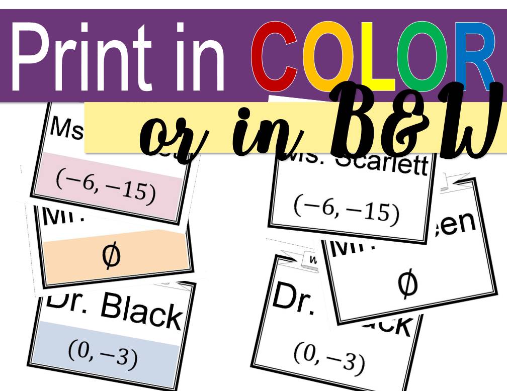 Solving Systems of Linear Equations Mystery Scavenger Hunt PRINT OR DIGITAL