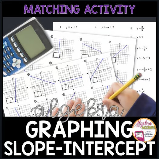 Graphing Linear Equations in Slope Intercept Form Matching Activity