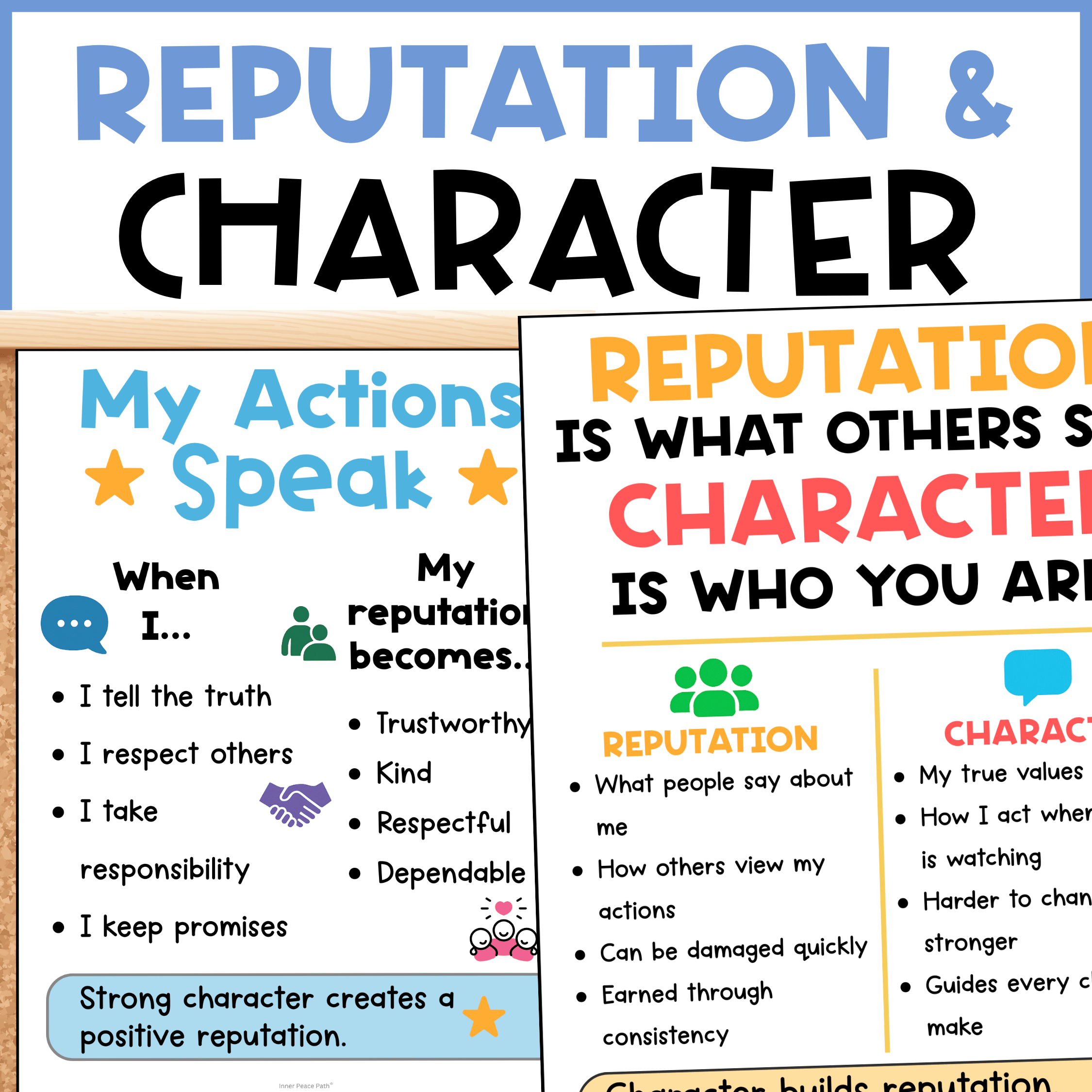 Character Reputation Sample Reputation and Character Posters | Integrity and Honesty - Payhip