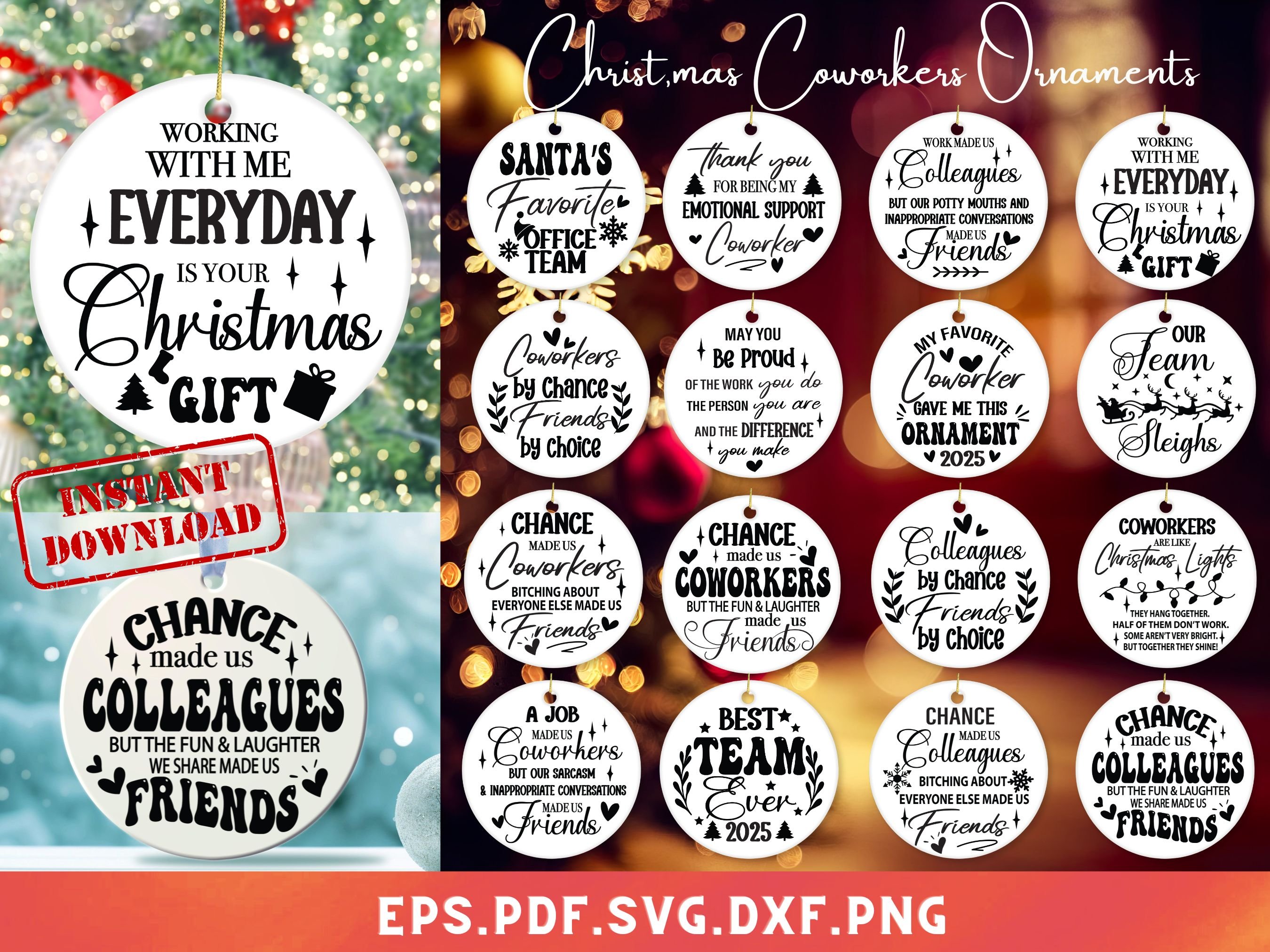 Coworker Christmas Ornament SVG, Christmas Colleagues Ornament,SVG ...