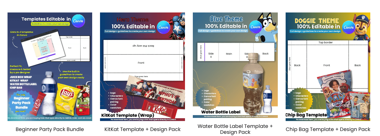 Party Pack Layout 5 Beginner Struggles with DIY Party Packs (and How My Templates Solve Them)