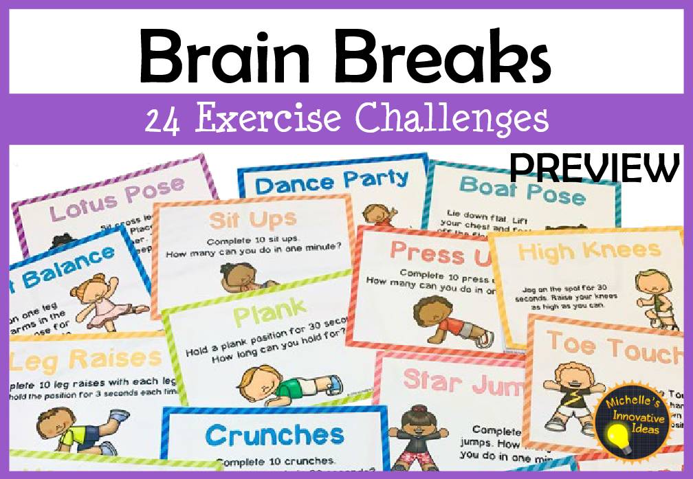 Brain Breaks! Exercise Movement Breaks