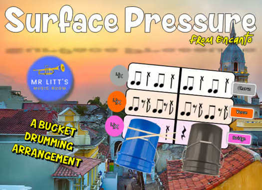Surface Pressure, from "Encanto" - BUCKET DRUMMING!