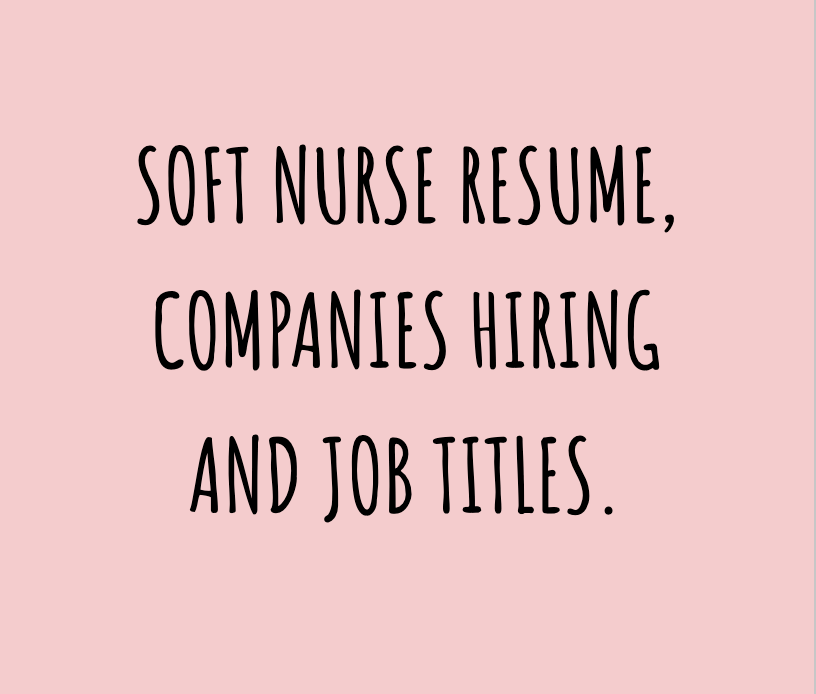 NURSE RESUME