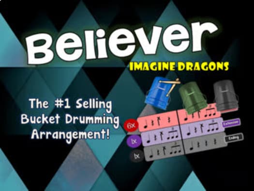 Believer, Imagine Dragons - BUCKET DRUMMING!