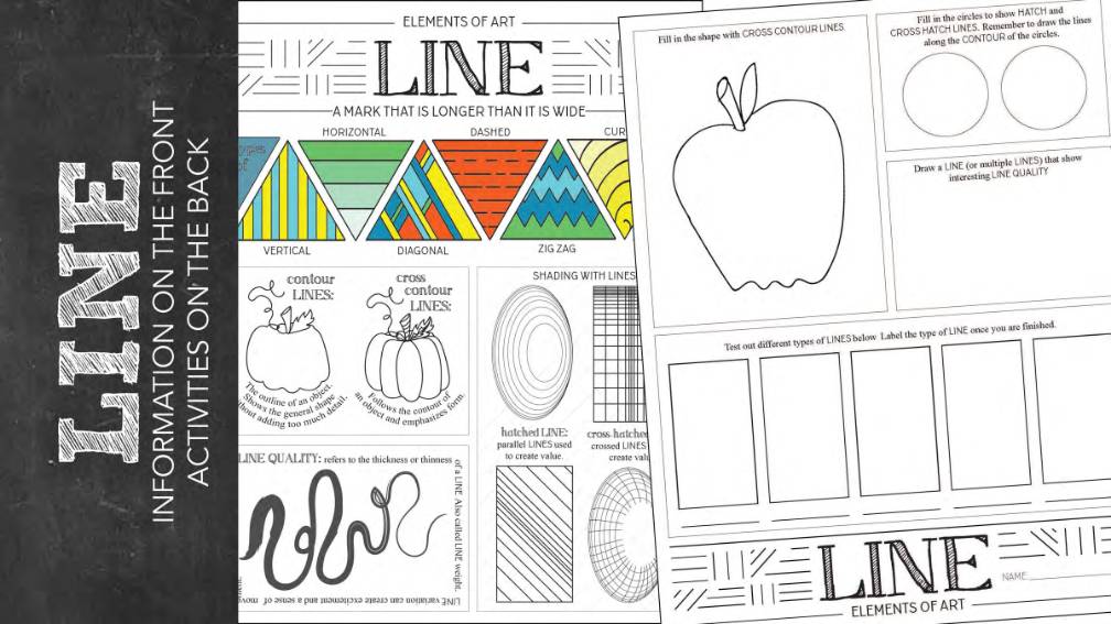 Art Elements of Art Worksheets, Activities, Lesson, lead to Principles of Design