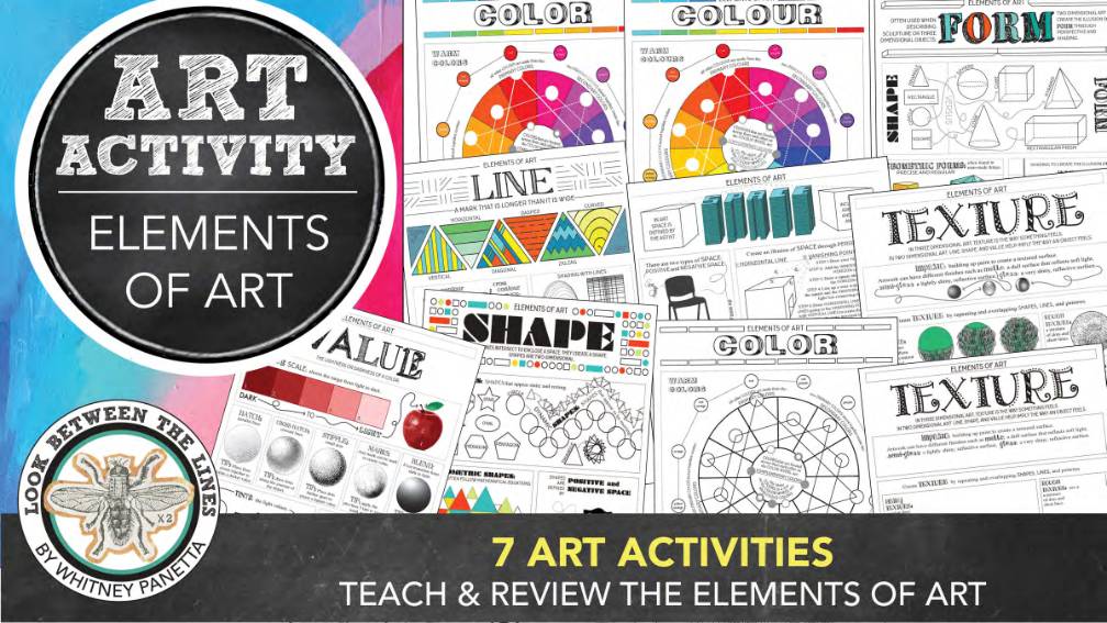 Art Elements of Art Worksheets, Activities, Lesson, lead to Principles of Design