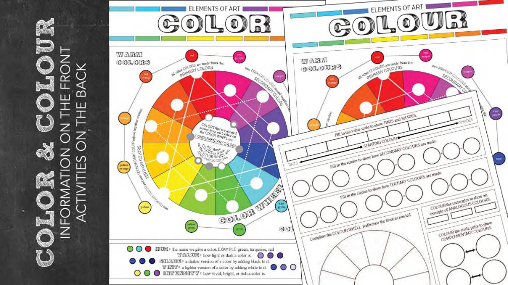 Art Elements of Art Worksheets, Activities, Lesson, lead to Principles of Design