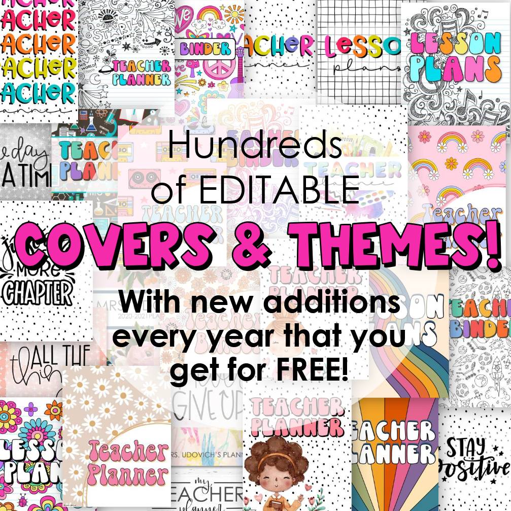 Editable Teacher Planner | Teacher Binder 2025-2026 | Back to School