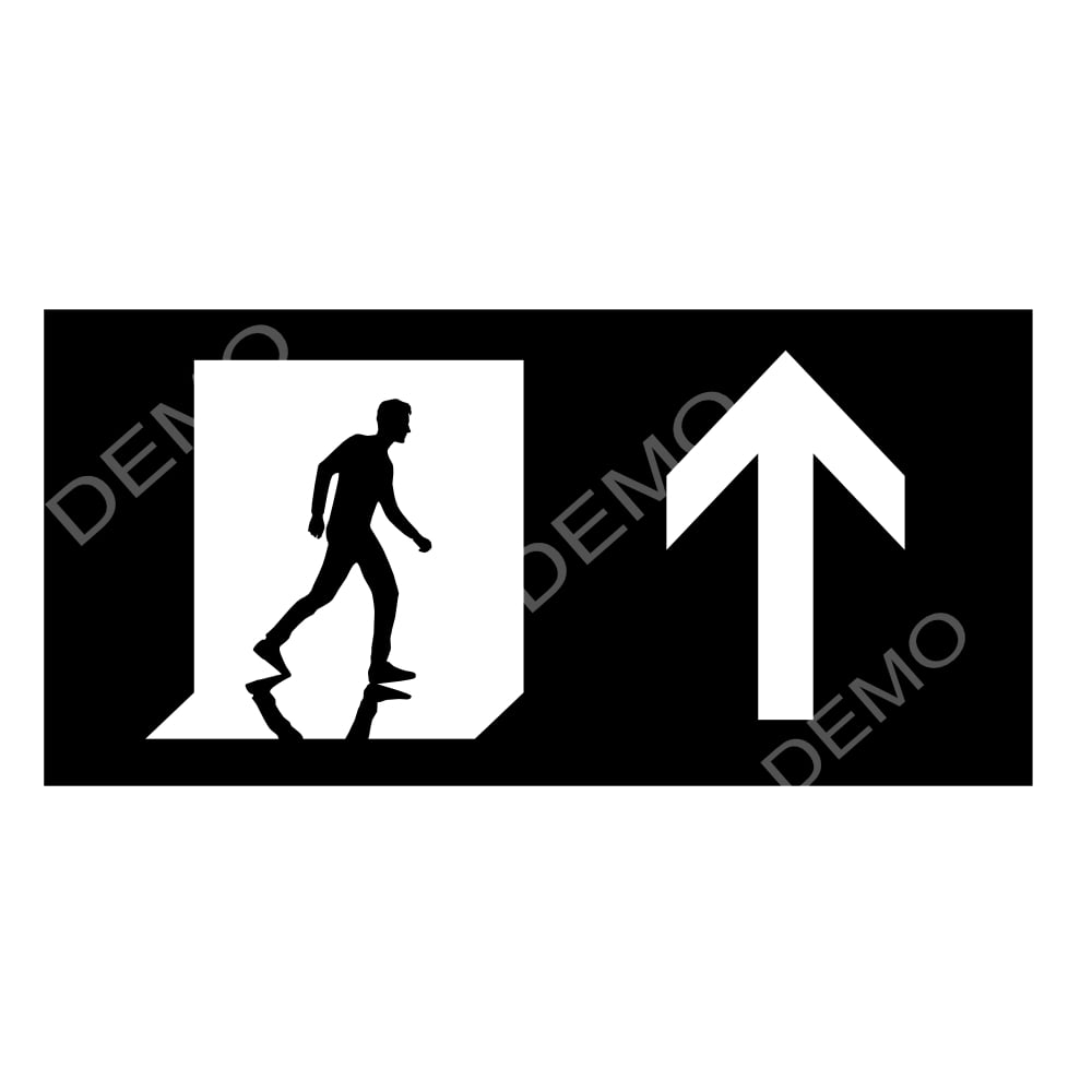 Fire Exit Safety Sign, arrow up