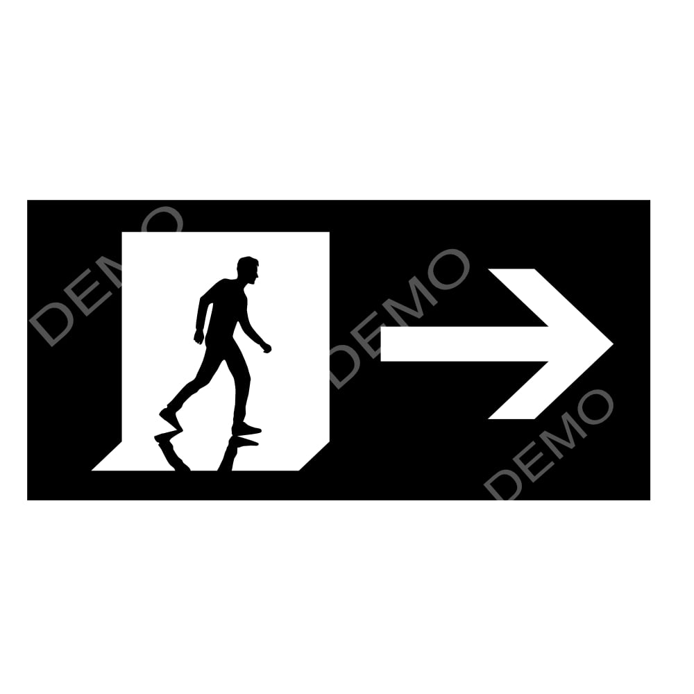 Fire Exit Safety Sign, right arrow