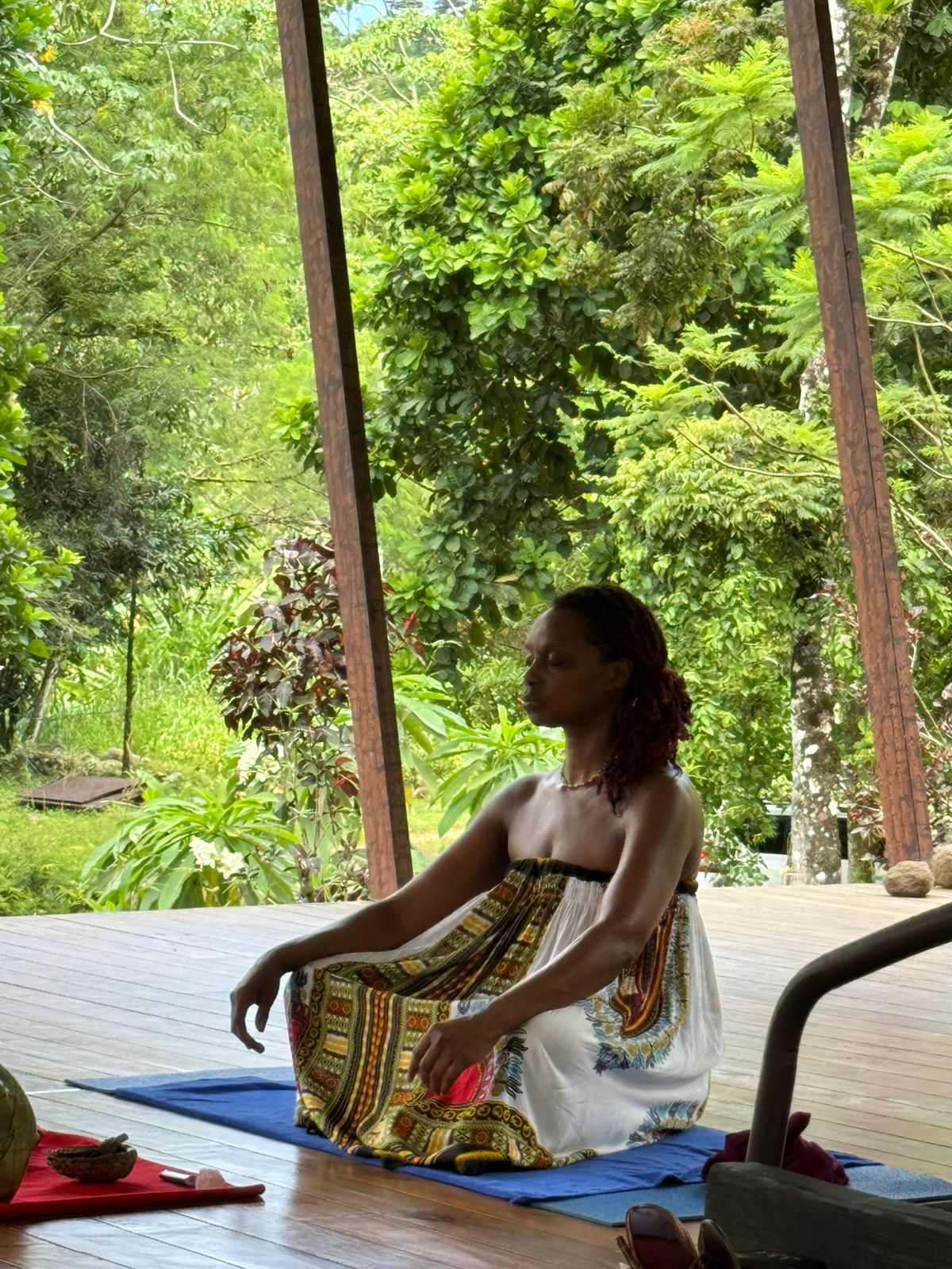 Somatic release practice in open space, gentle mindful movement, guided by JaySuGo in nature.