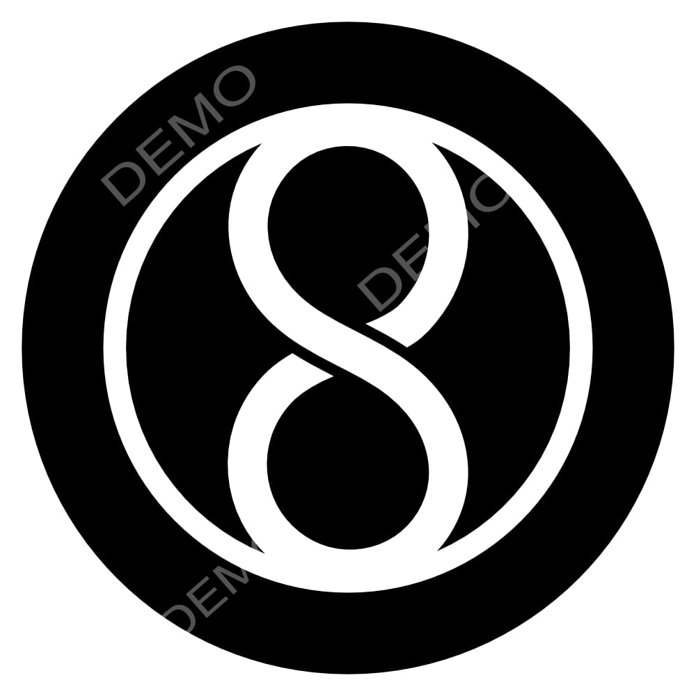 number 8 geometric logo