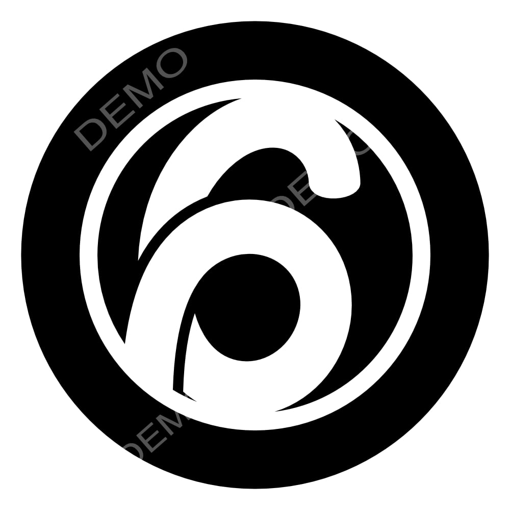 number 6 geometric logo