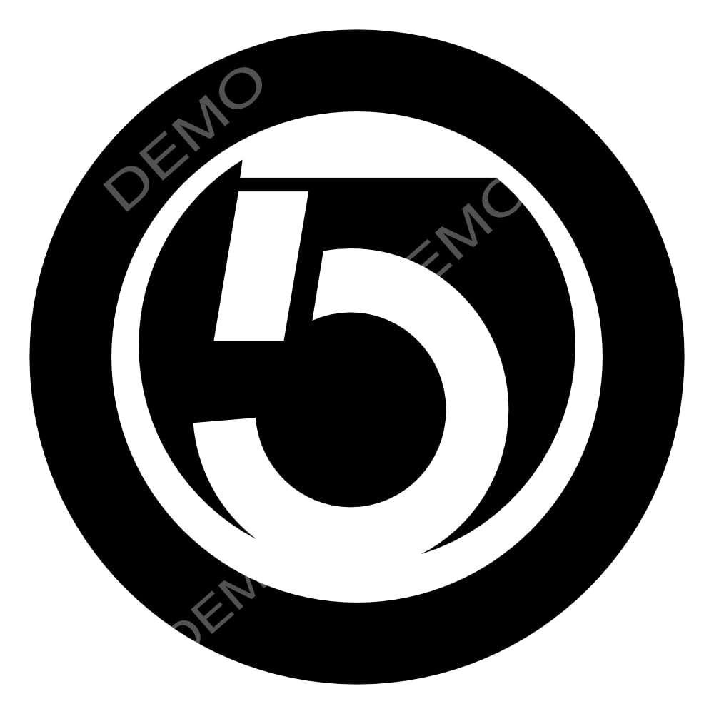 number 5 geometric logo