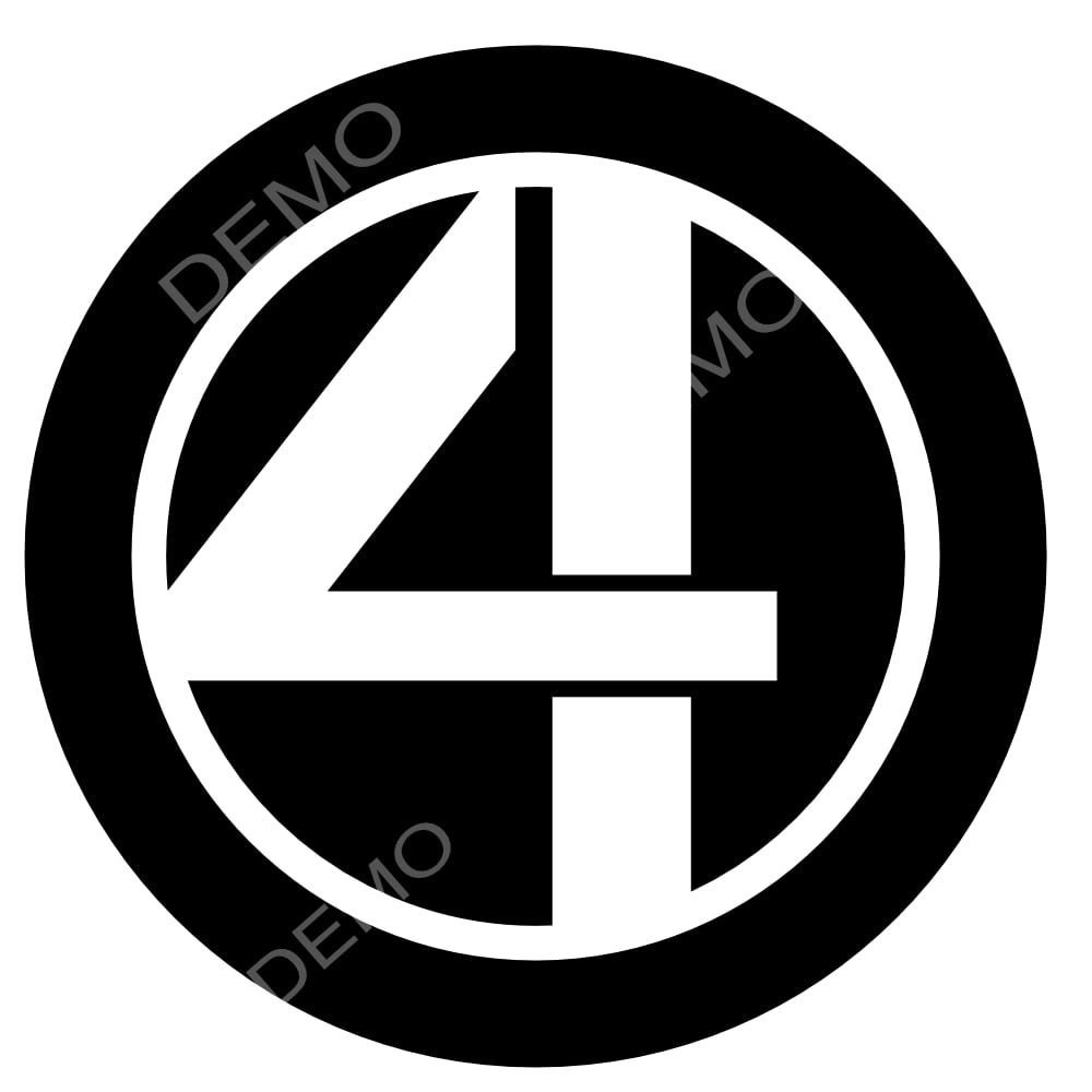 number 4 geometric logo