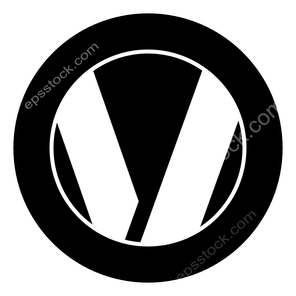 V geometric logo