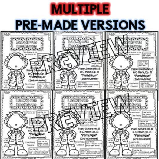 Beethoven Listening Glyphs (Composer of the Month)