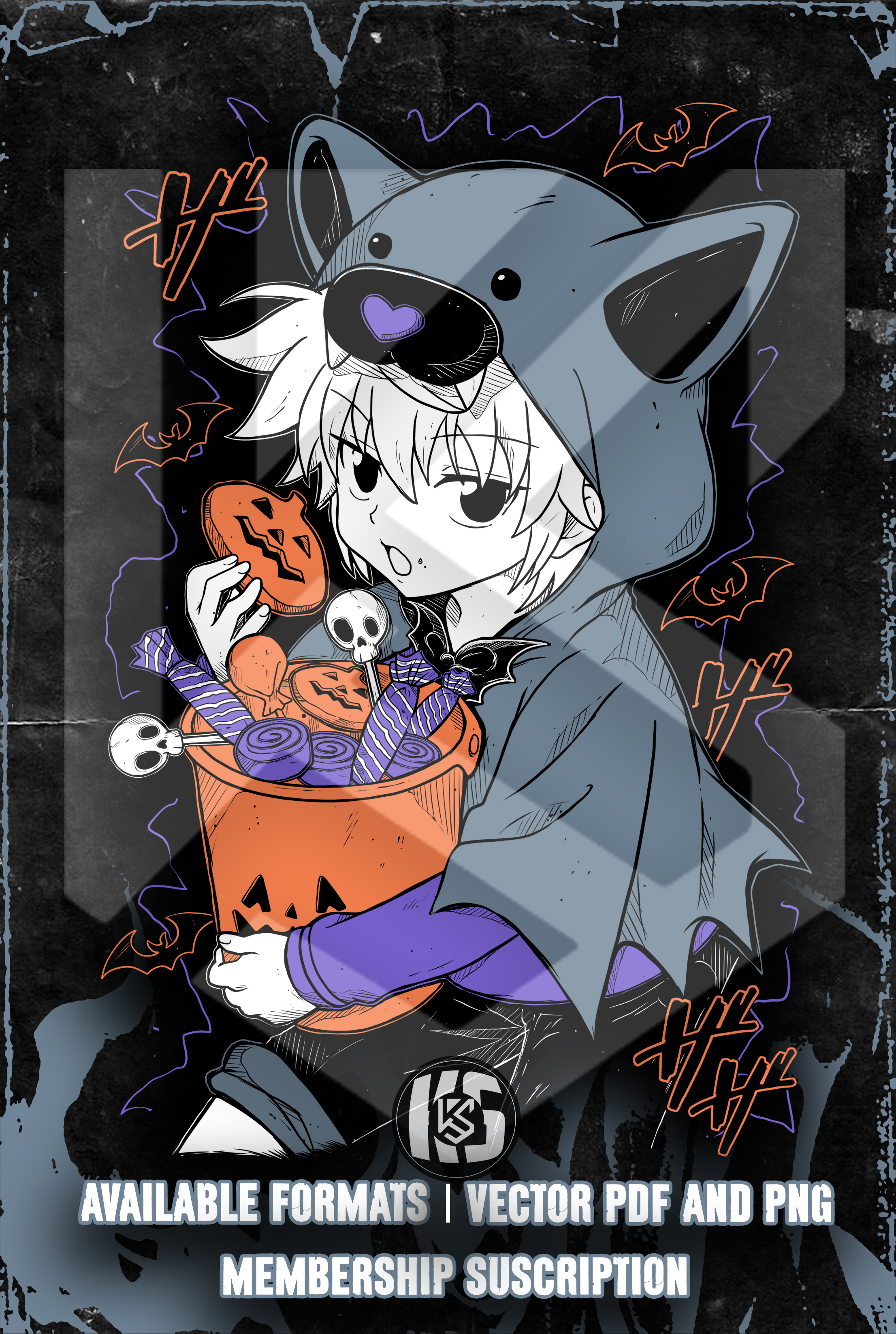 Killua Vectorize Anime Vector – Killua (Halloween Edition) 🕸️ - Payhip